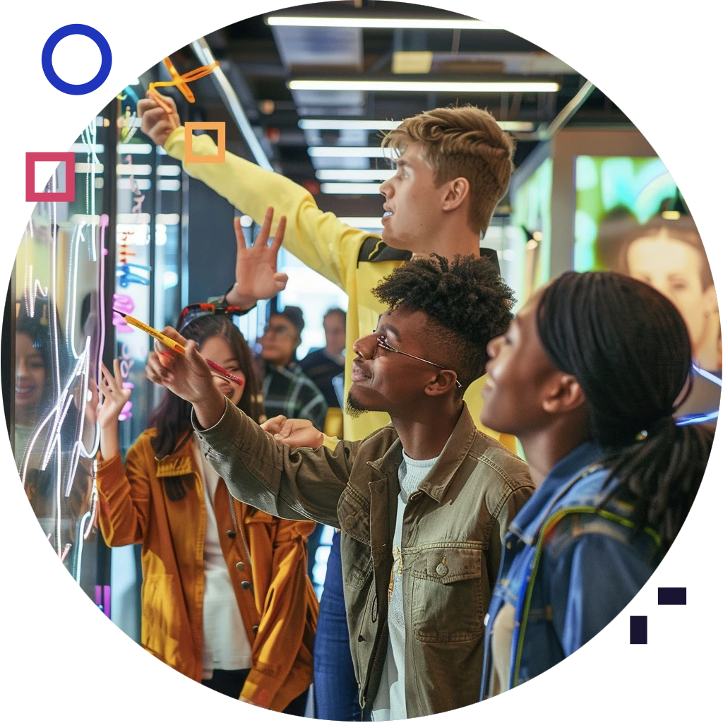 Interactive visitor experience at an immersive venue, enhanced by digital guest journey tools