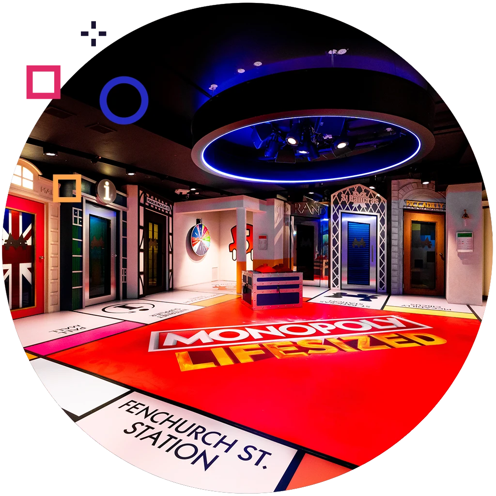 Monopoly Lifesized immersive attraction powered by integrated ordering and venue management tech